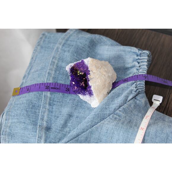 Alice + Olivia Denim Tulla Off the Shoulder Ruffle Sleeve Dress Chambray Linen - Picture 10 of 12